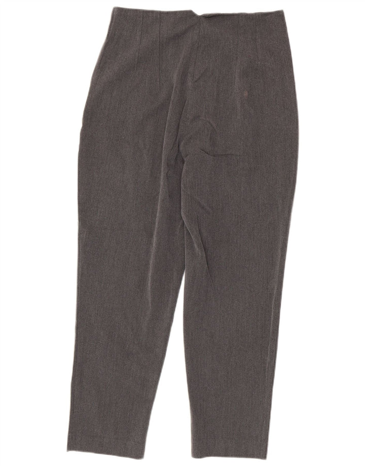 Pantaloni da abito corto a vita alta da donna Zara medi W28 L25 poliestere grigio