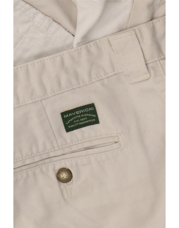 Pantaloni cargo dritti da uomo MAVERICK W36 L30 cotone bianco