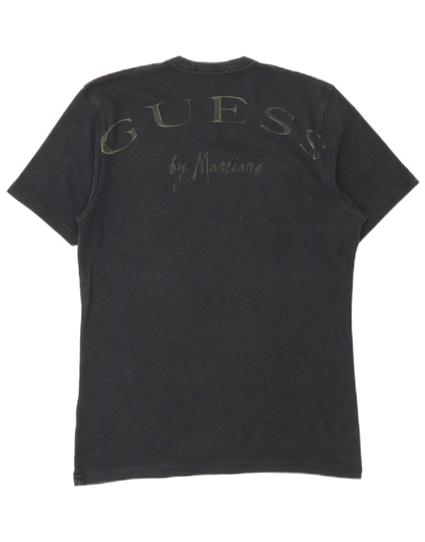 GUESS BY MARCIANO T-shirt grafica da uomo Top piccola in cotone nero