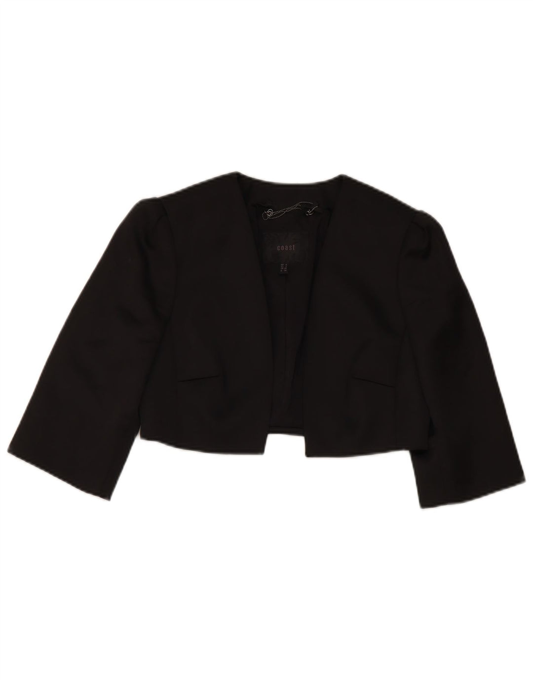Giacca Bolero Coast da donna con maniche a 3/4 UK 8 piccola in poliestere nero