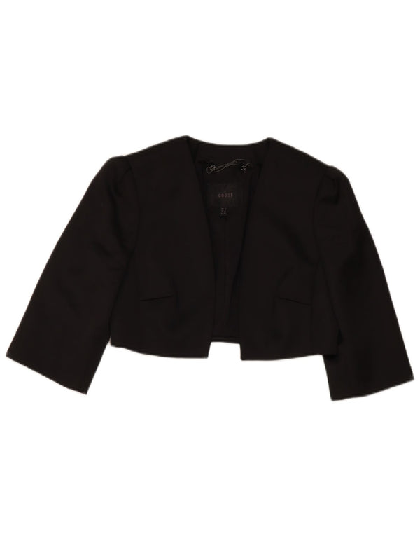 Giacca Bolero Coast da donna con maniche a 3/4 UK 8 piccola in poliestere nero