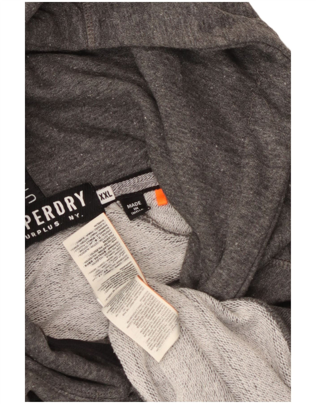 Felpa con cappuccio grafica da uomo Superdry 2XL poliestere grigio