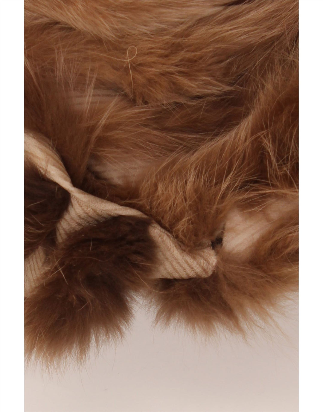 Soprabito reversibile da donna in pelliccia sintetica VINTAGE UK 18 XL marrone floreale