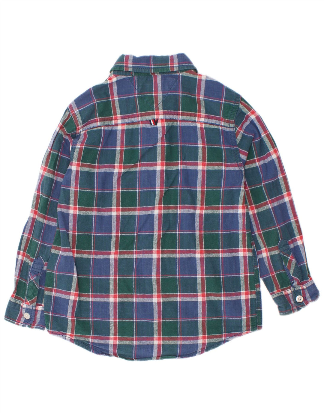 Camicia Tommy Hilfiger per ragazzi 4-5 anni in cotone a quadri blu