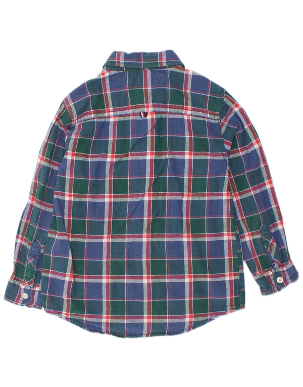 Camicia Tommy Hilfiger per ragazzi 4-5 anni in cotone a quadri blu