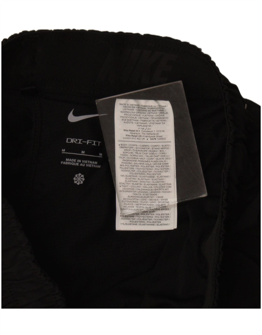 Pantaloncini sportivi Nike Dri Fit da uomo, poliestere medio nero