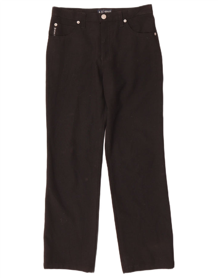 Pantaloni casual dritti da donna Armani W27 L27 neri