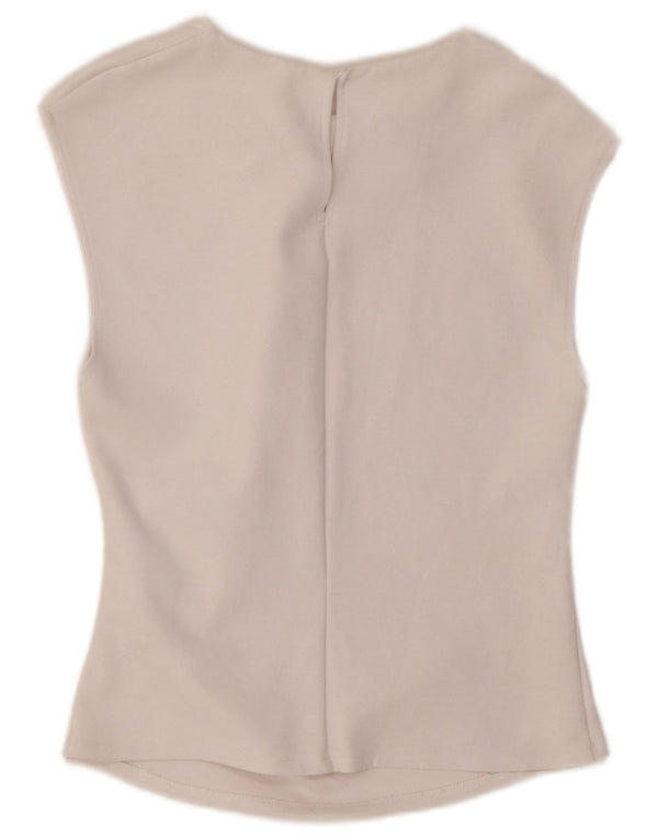 Top corto senza maniche da donna Zara, taglia UK 14, grande, bianco