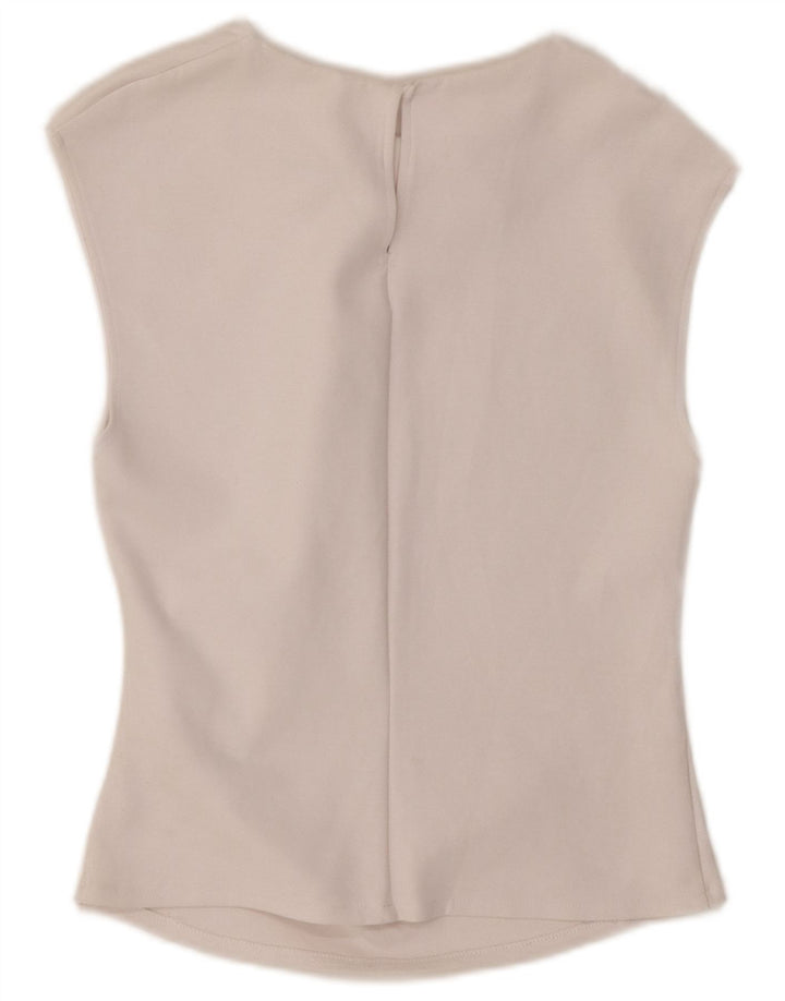 Top corto senza maniche da donna Zara, taglia UK 14, grande, bianco