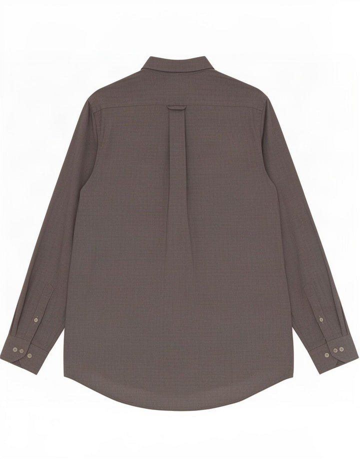 Camicia Lacoste da uomo vestibilità regolare taglia 40 cotone grigio medio classico