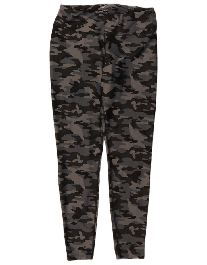 Leggings Reebok da donna UK 16/18 Large Poliestere mimetico grigio