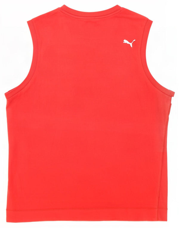 Canotta grafica da uomo Puma Large rossa color block