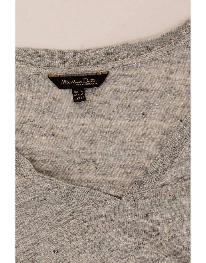 Maglia da donna a maniche lunghe Massimo Dutti UK 12 Grigio medio chiazzato