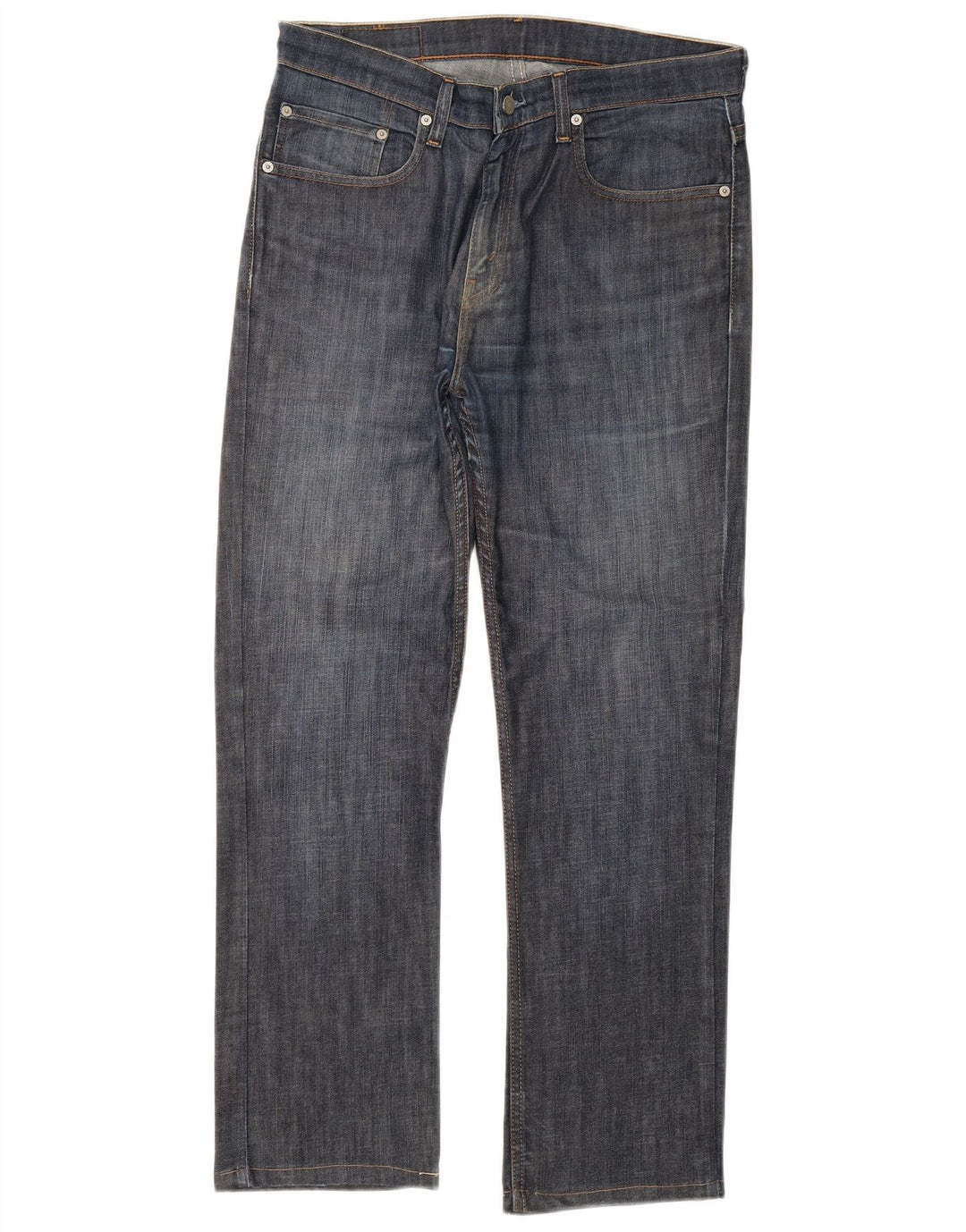 Levi's Mens Straight Jeans W34 L34 Navy Blue Cotton