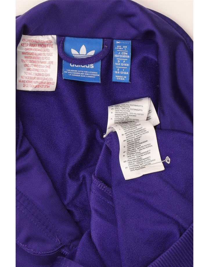 Giacca Top Tuta Adidas Bambina 13-14 Anni Viola Poliestere