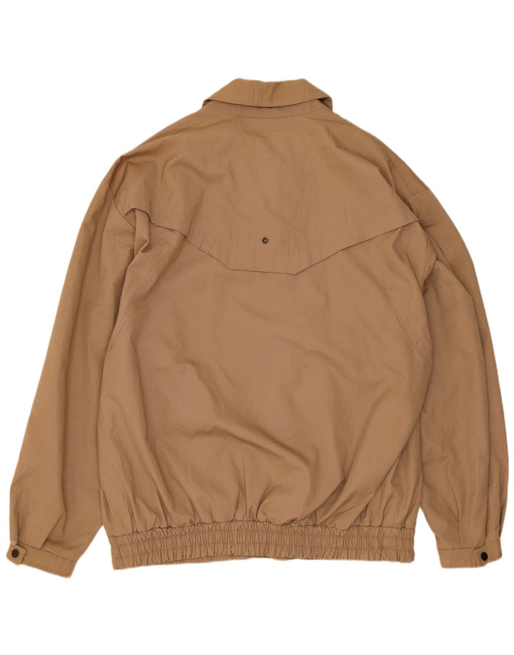 Giubbotto bomber oversize da uomo vintage EU 50 grande cotone marrone
