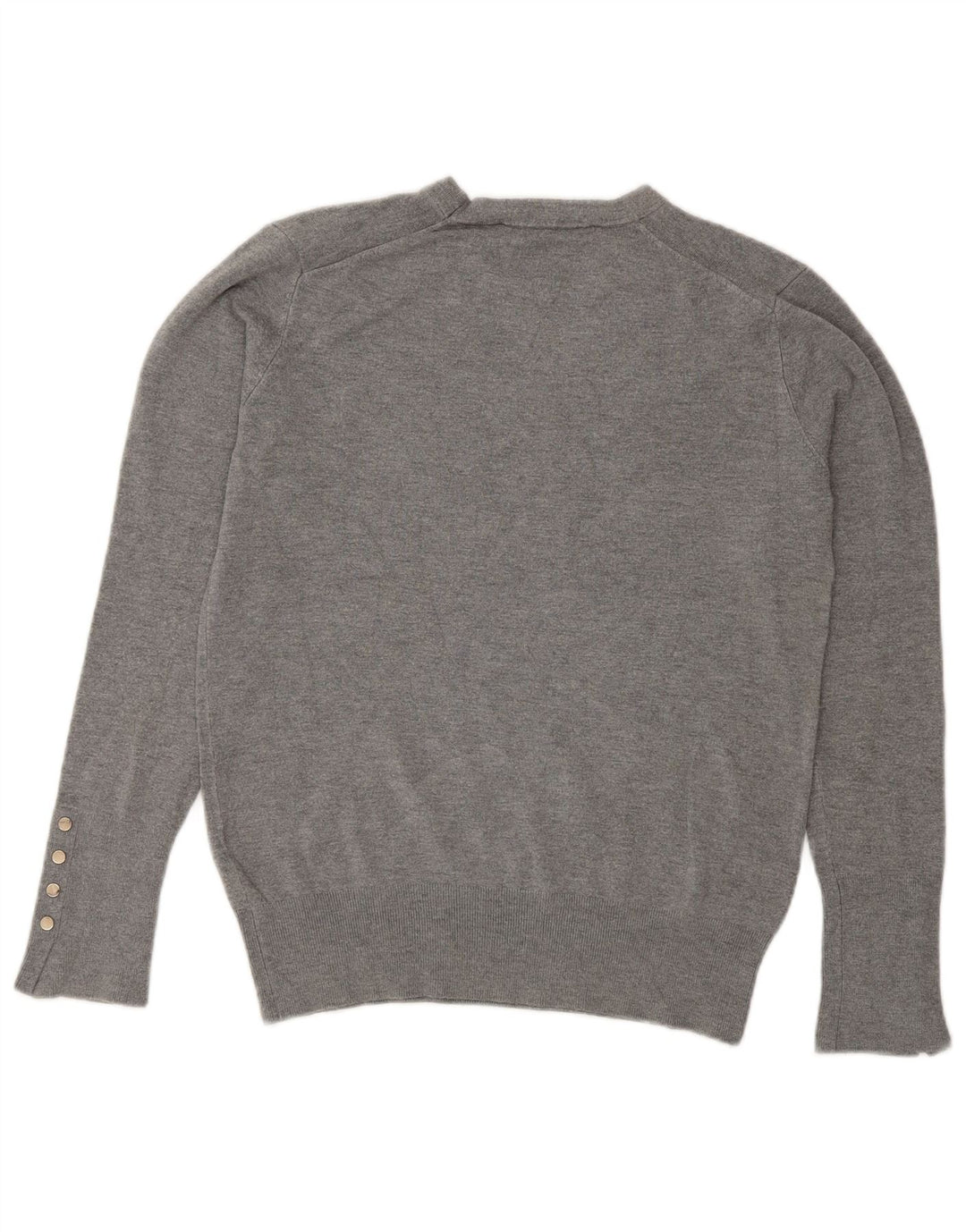 Maglione maglione girocollo da donna Zara UK 14 grande grigio