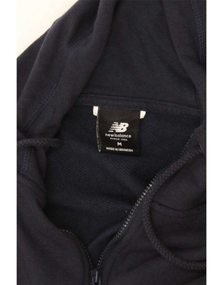 Maglione con cappuccio e zip da uomo New Balance blu navy medio