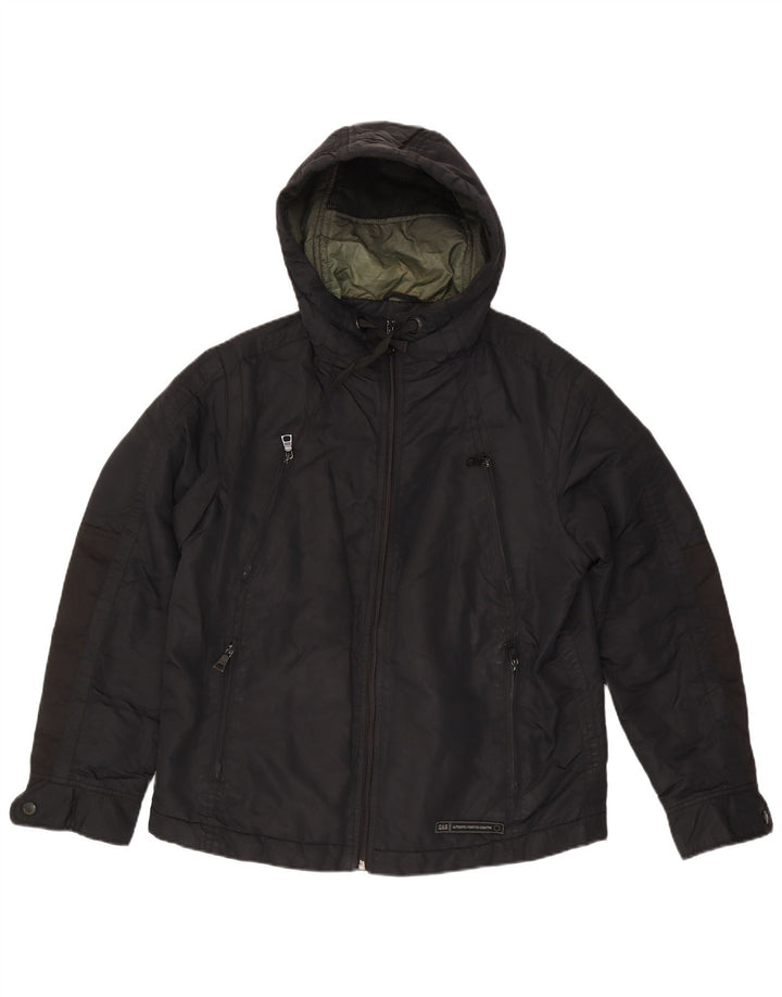 Giacca imbottita con cappuccio da uomo Gas UK 40 Large nera in poliammide