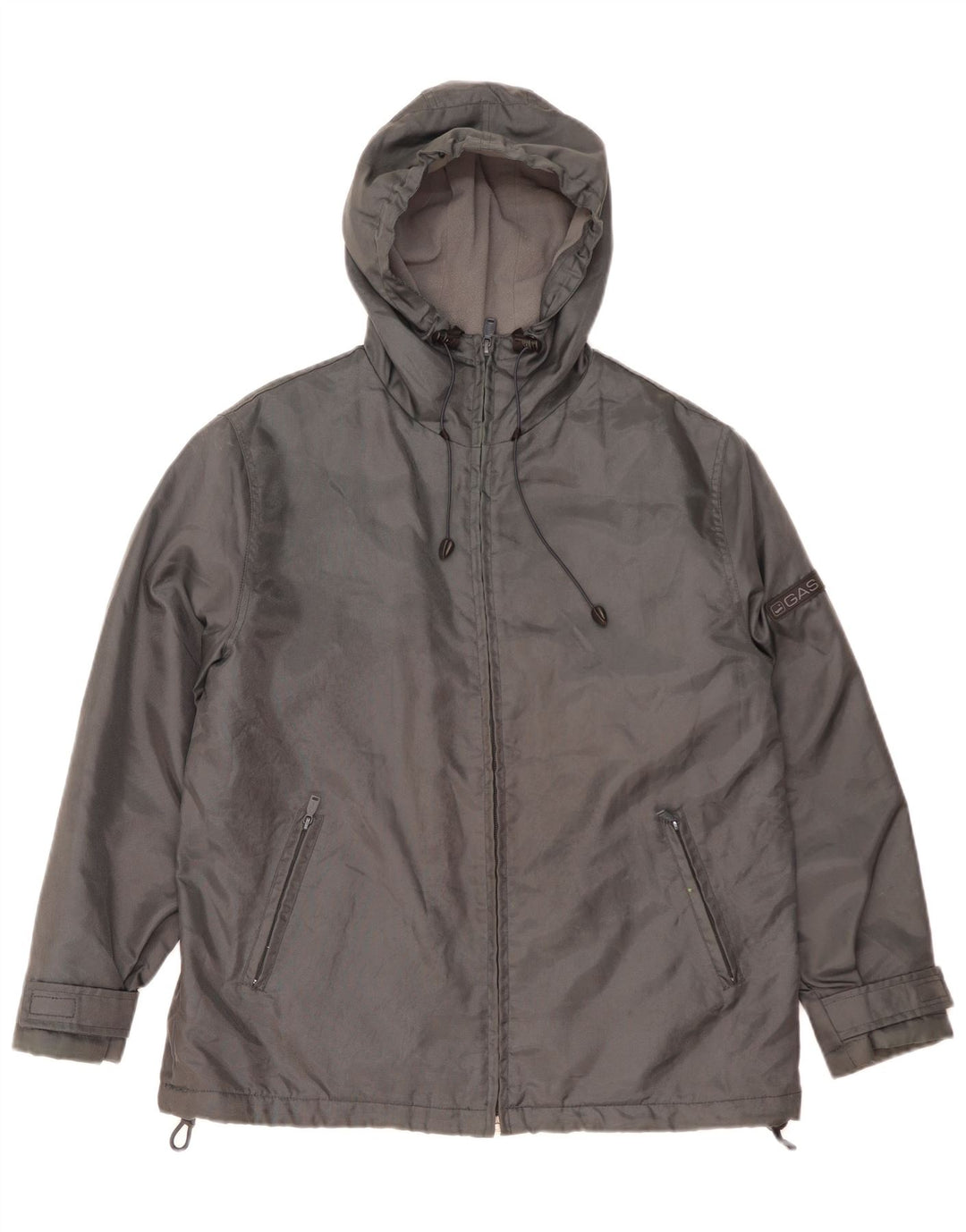 Giacca a vento con cappuccio da uomo GAS UK 38 Grigio medio