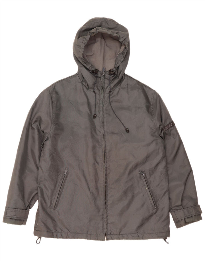 Giacca a vento con cappuccio da uomo GAS UK 38 Grigio medio