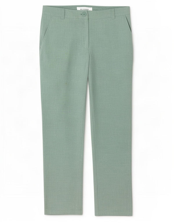 Pantaloni casual dritti a vita alta da donna Rohan UK 10 piccoli W32 L29 verdi