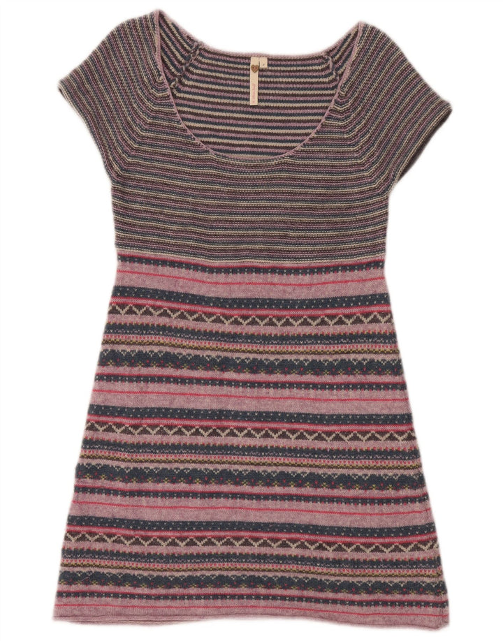 Abito maglione da donna White Stuff UK 8 piccolo a righe multicolore