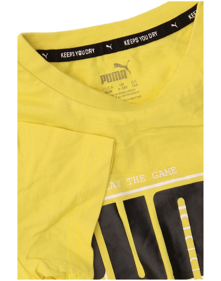 Maglietta grafica PUMA da bambino, 9-10 anni, gialla
