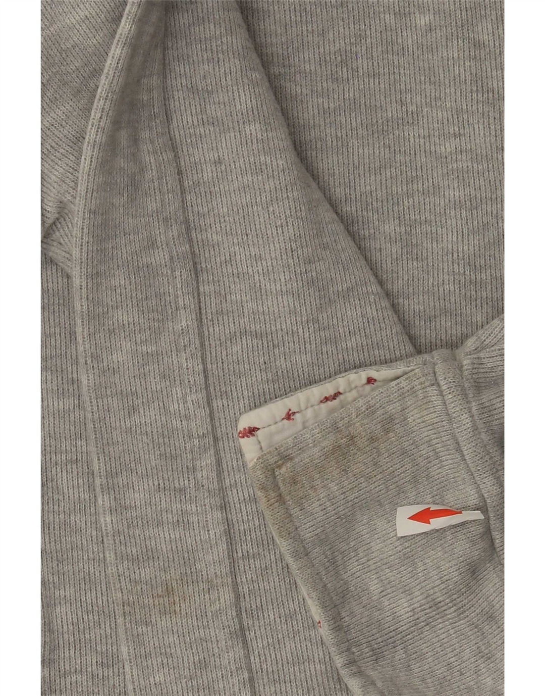 Felpa da donna con collo con zip Orvis, maglione, UK 14, cotone grigio medio