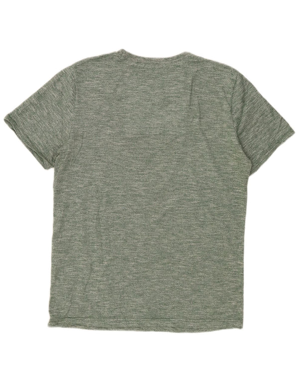 T-shirt grafica da uomo Superdry Top XL in cotone chiazzato verde