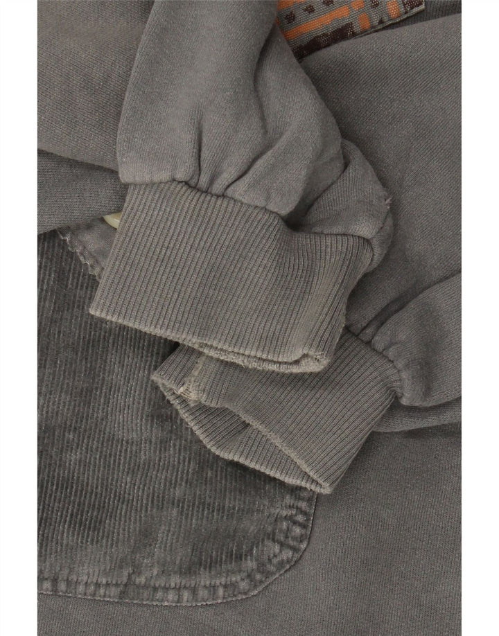 Felpa Chewan da uomo con collo alto, maglione XL grigio geometrico