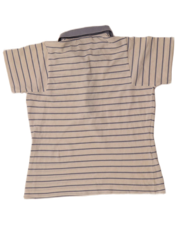 Polo da donna Lacoste taglia 40 cotone a righe bianche medie