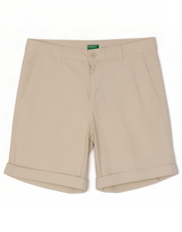 Pantaloncini chino da donna Benetton UK 10 piccoli W30 cotone bianco