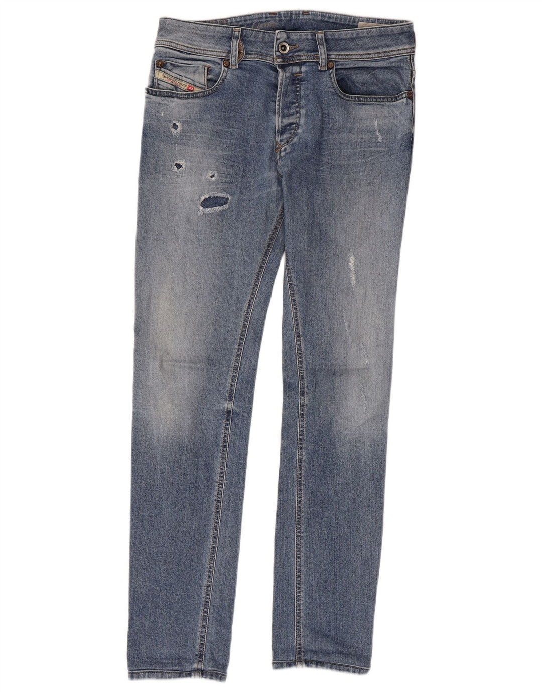 DIESEL Jeans slim effetto consumato da donna W29 L29 cotone blu