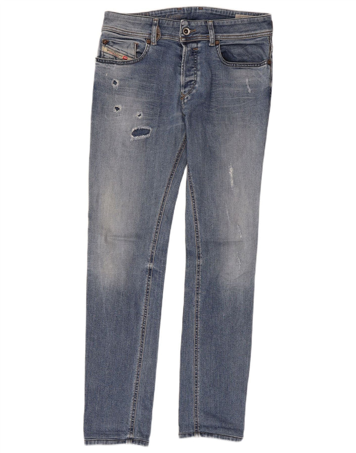 DIESEL Jeans slim effetto consumato da donna W29 L29 cotone blu