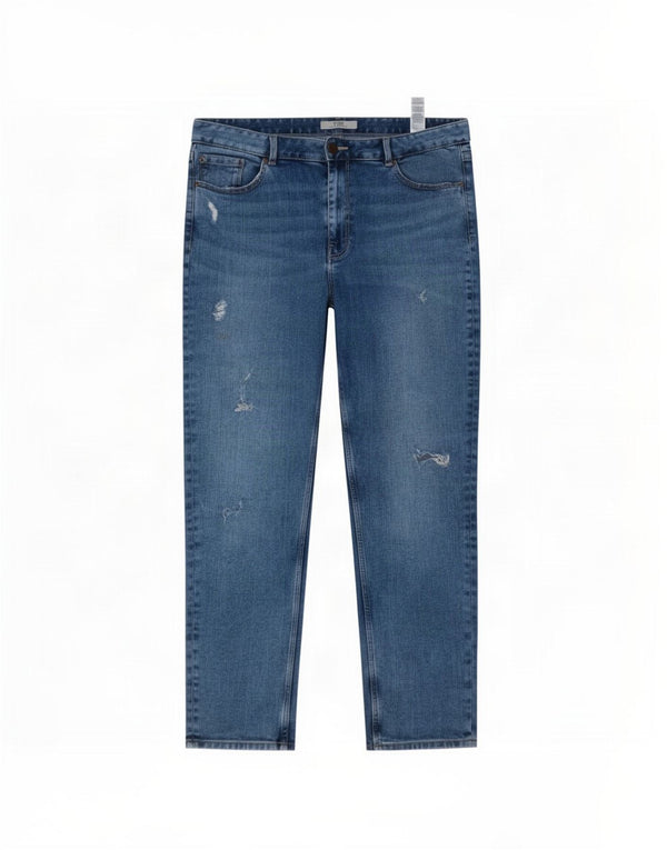 Jeans slim strappati Marks & Spencer da donna UK 16 Large W36 L25 Blu