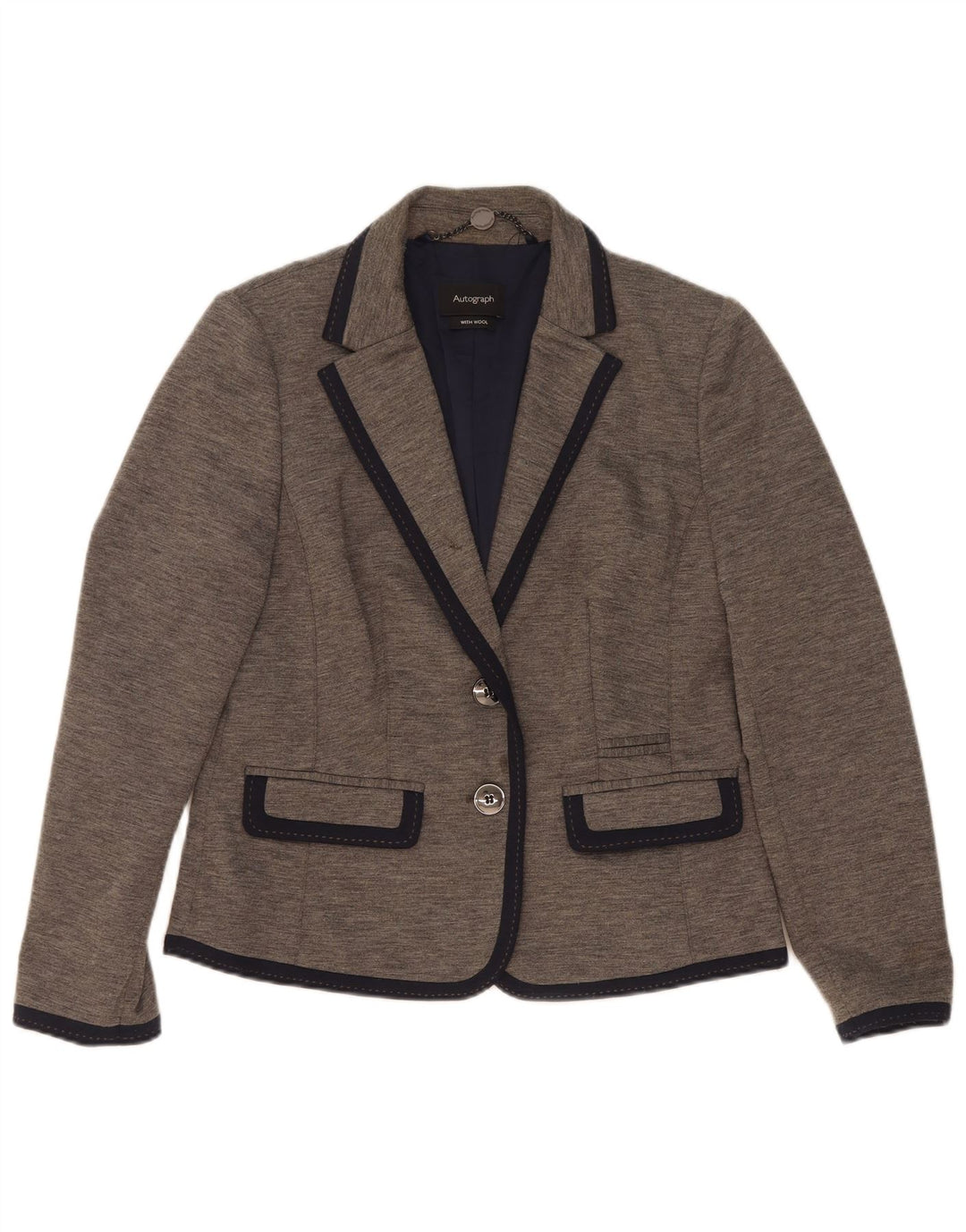 Giacca blazer da donna Marks & Spencer Autograph a 2 bottoni UK 12 Grigio medio