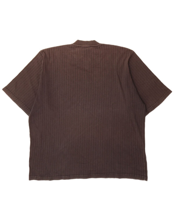 T-shirt da uomo Adidas Top XL nera in cotone gessato