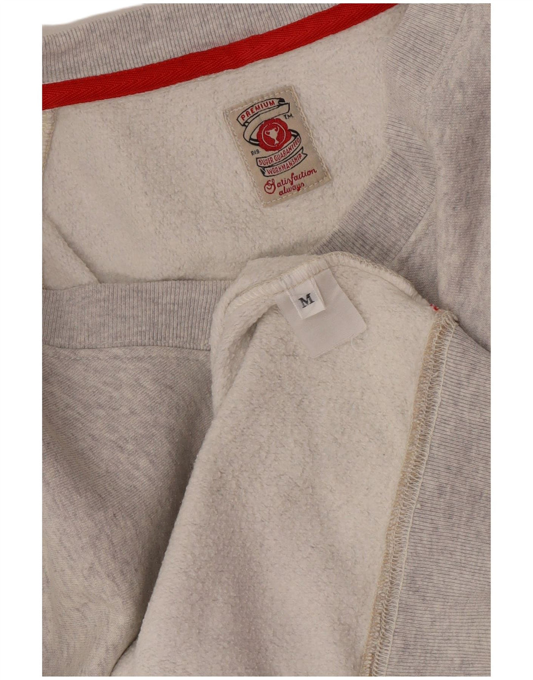 Felpa grafica da donna vintage maglione UK 14 grigio medio chiazzato