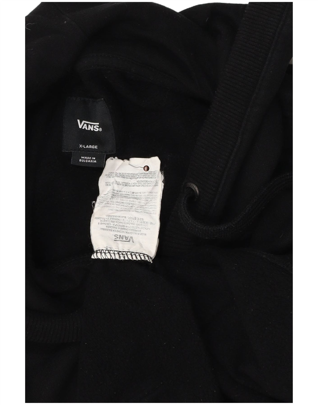 Felpa con cappuccio grafica da uomo VANS XL in cotone nero