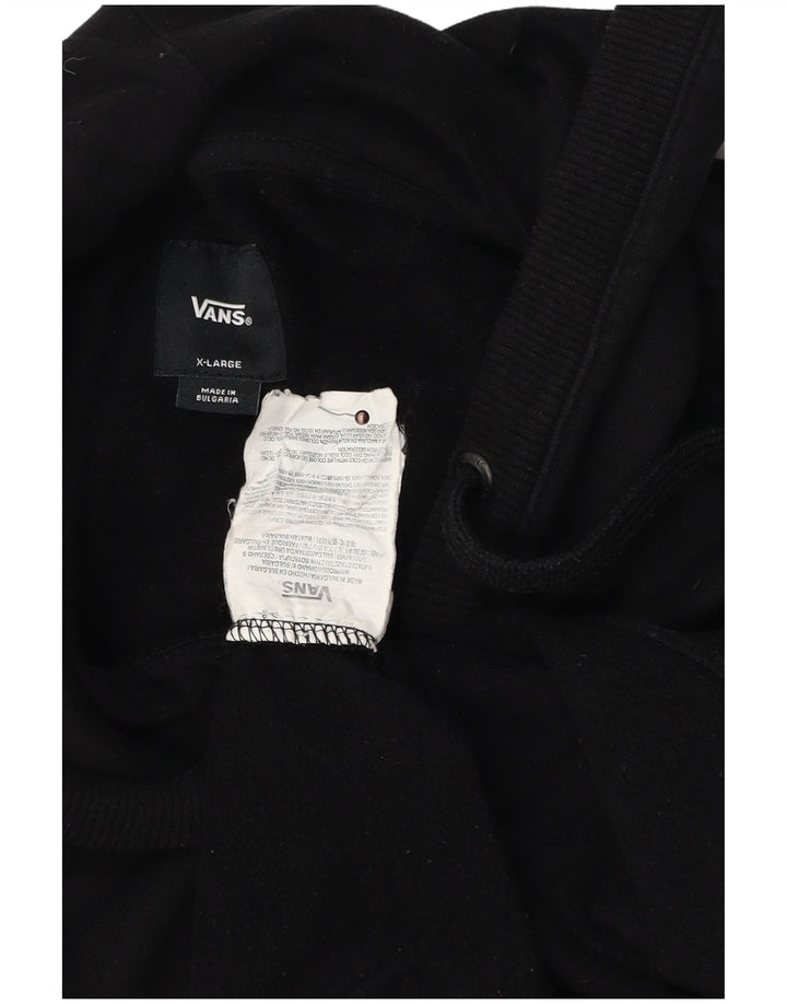 Felpa con cappuccio grafica da uomo VANS XL in cotone nero