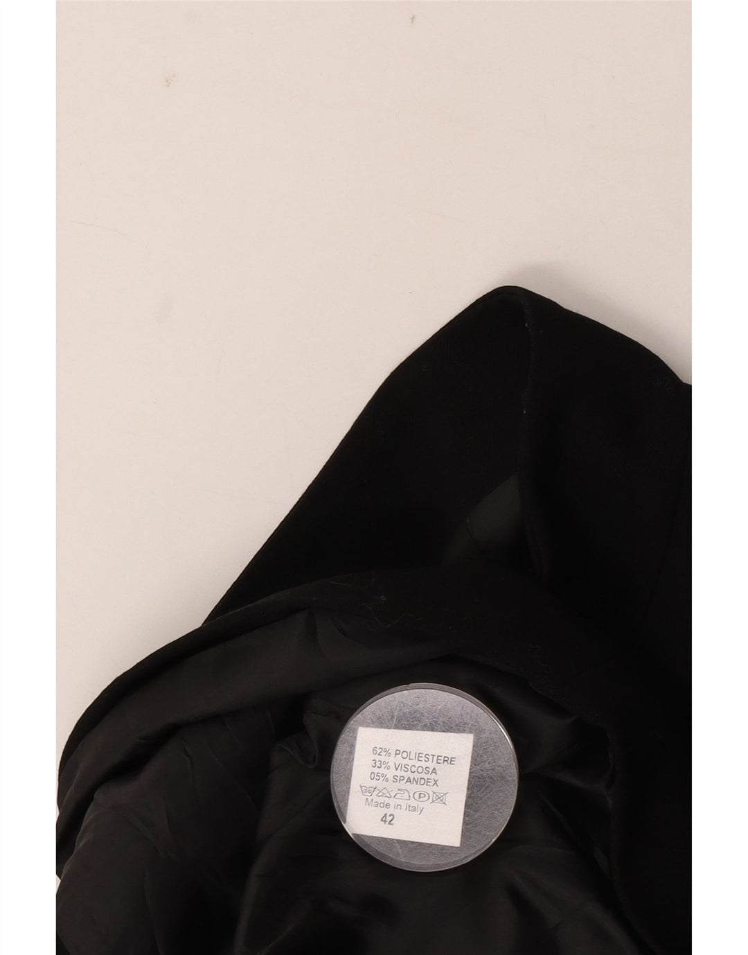 Giacca blazer da donna vintage IT 42 poliestere nero medio