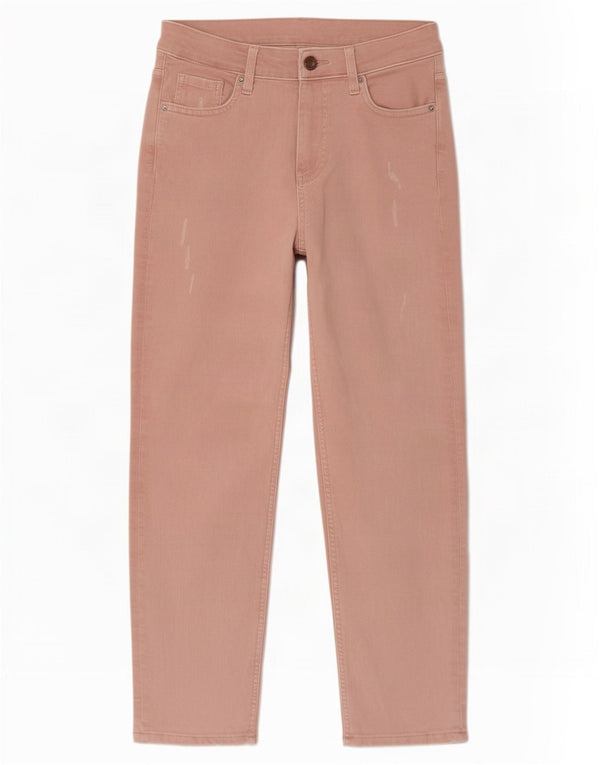 Jeans corti invecchiati Marks & Spencer da donna UK 8 piccoli W26 L25 Rosa
