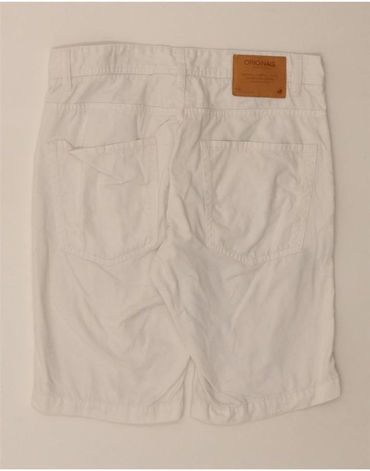 JACK & JONES Pantaloncini di jeans da uomo W30 cotone bianco medio