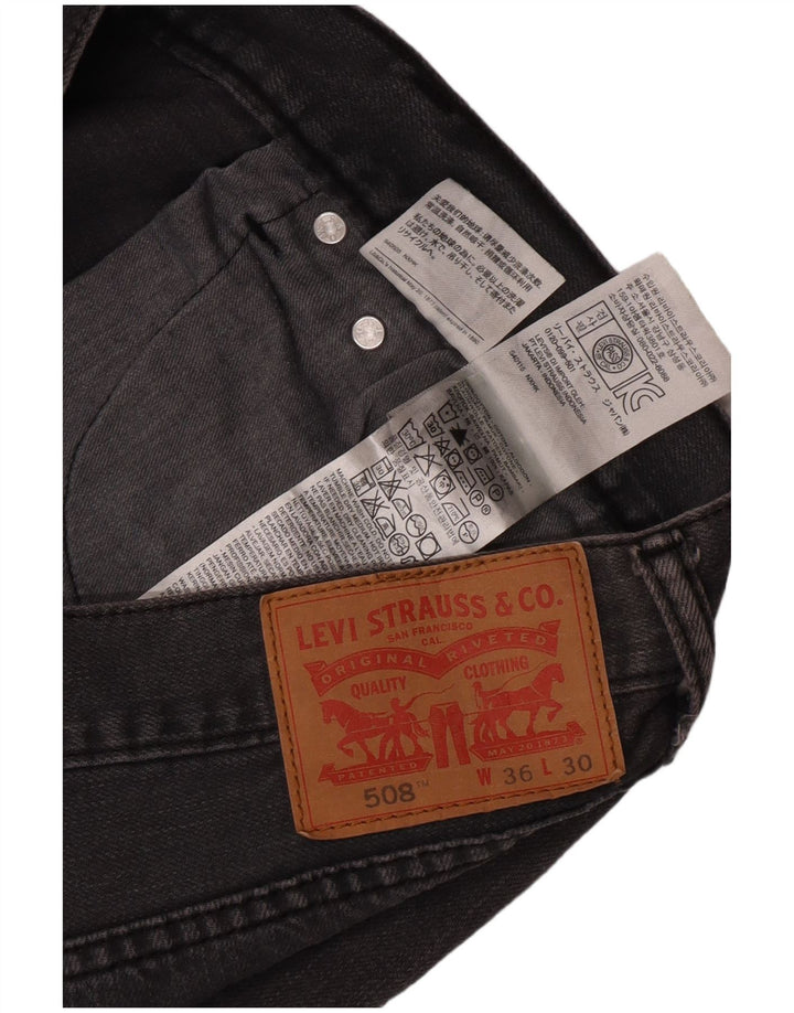 Levi's Uomo 508 Jeans dritti W36 L27 Cotone grigio