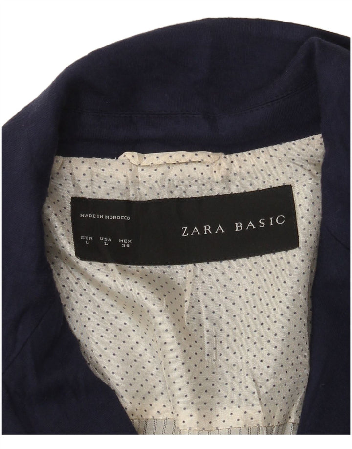 Giacca blazer da donna a 1 bottone Zara UK 14 grande blu navy
