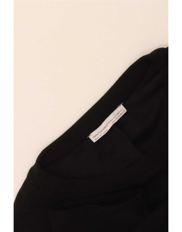 Abito a trapezio con maniche a 3/4 Zara Trafaluc da donna UK 12 medio nero