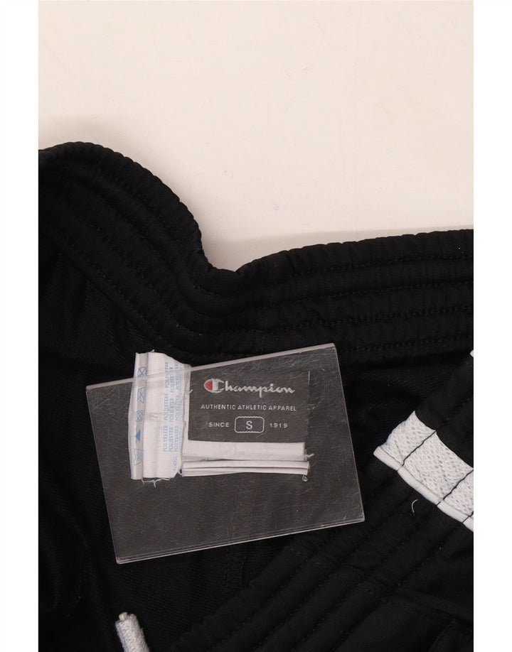 CHAMPION Mens Capri Tracksuit Trousers Joggers Small  Black Colourblock Vintage Champion and Second-Hand Champion from Messina Hembry 
