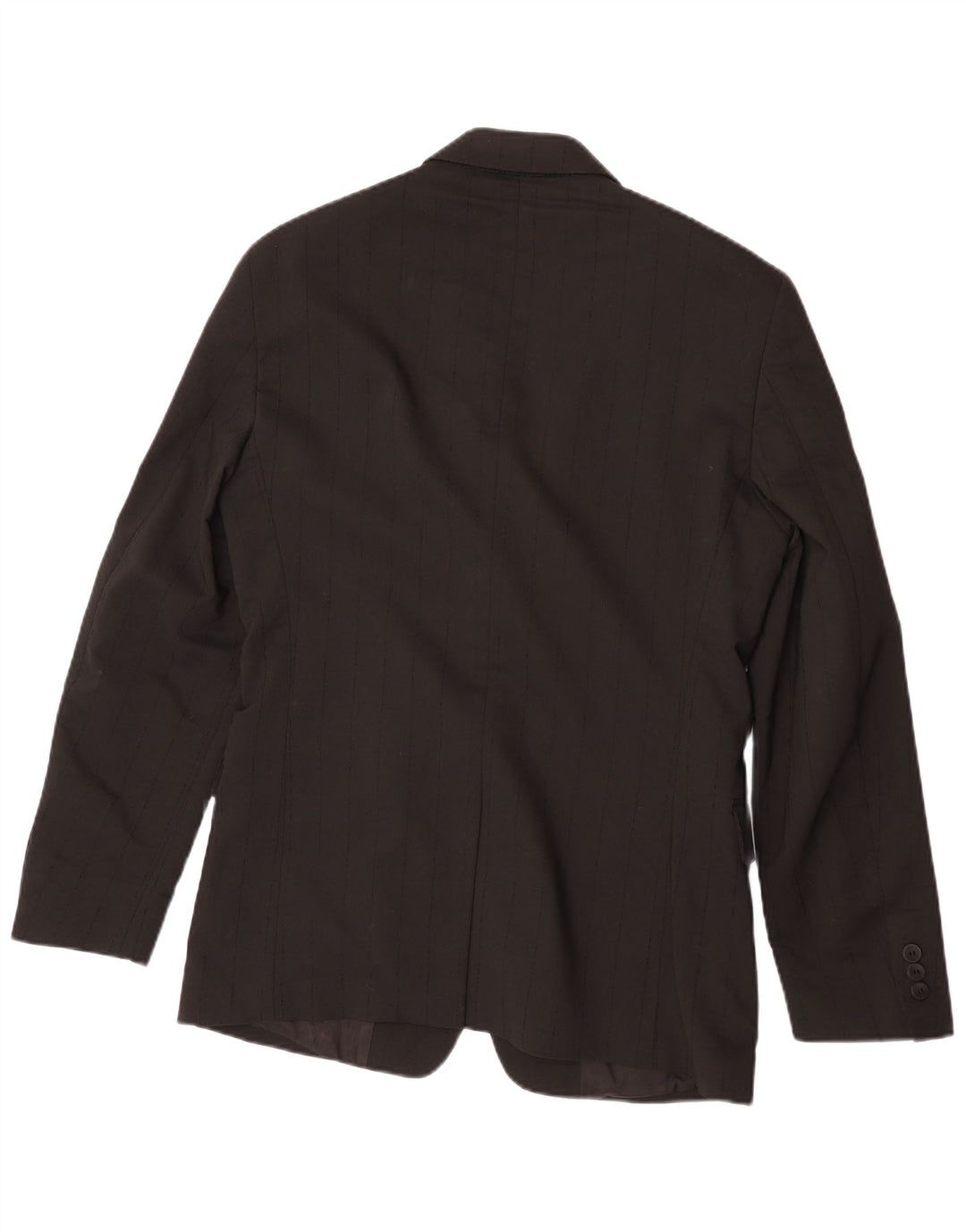 Giacca blazer da uomo a 3 bottoni Versace IT 48 media nera gessata classica