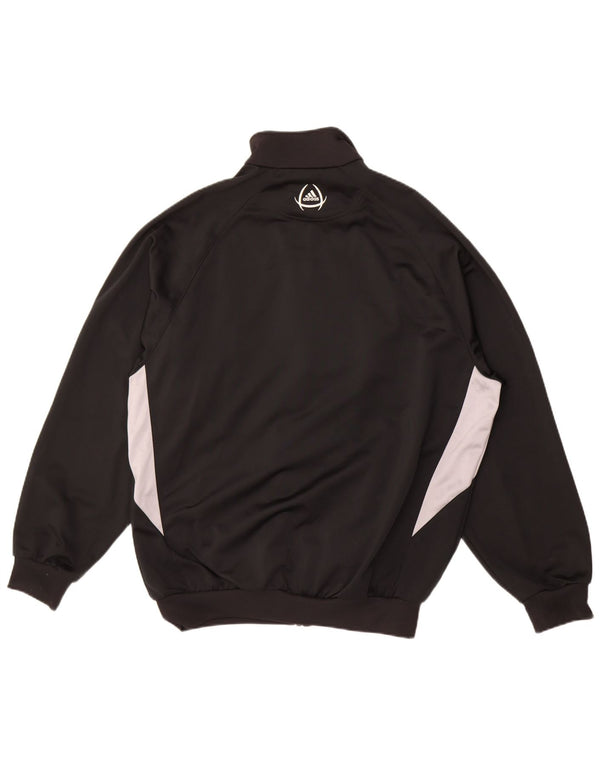 Giacca da tuta da uomo Adidas UK 42/44 Large Nero Colourblock Poliestere